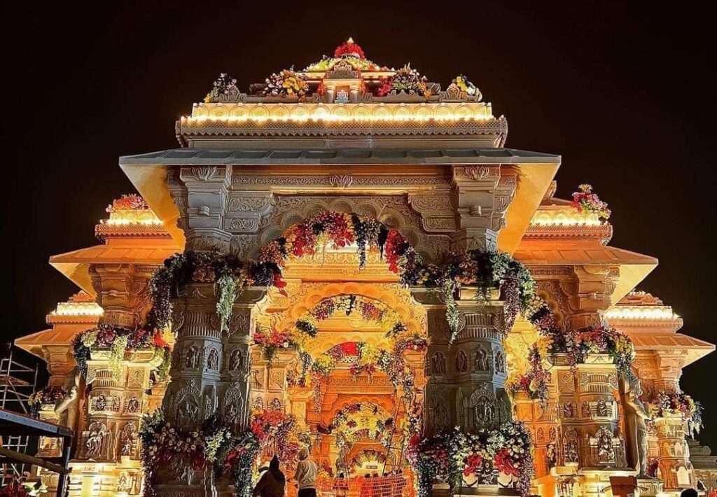 Décor Ram Mandir during Pran Pratishtha